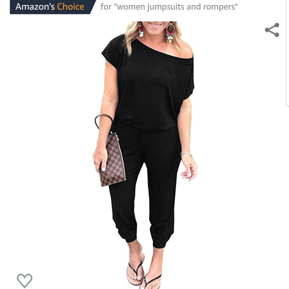 Black, xl off shoulder romper
